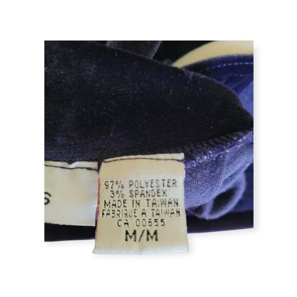 Y2K Dalmy’s Velvet Mockneck Tank – Deep Purple/Midnight Blue – 90s Holiday Party - Picture 6 of 7